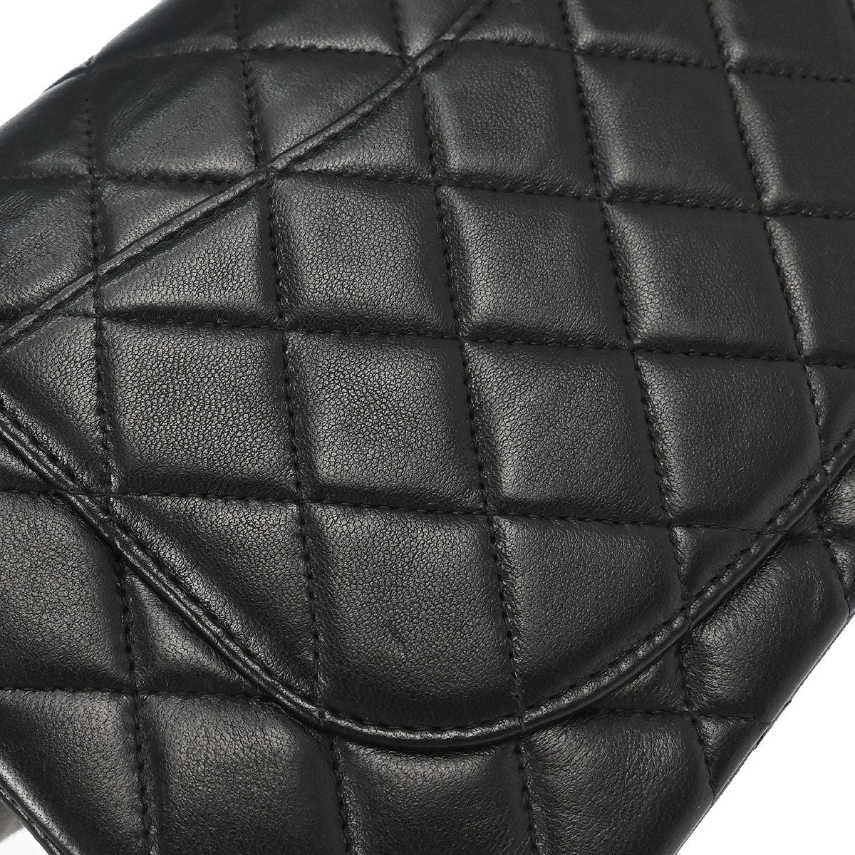Chanel Black Lambskin Small Classic Double Flap Shoulder Bag
