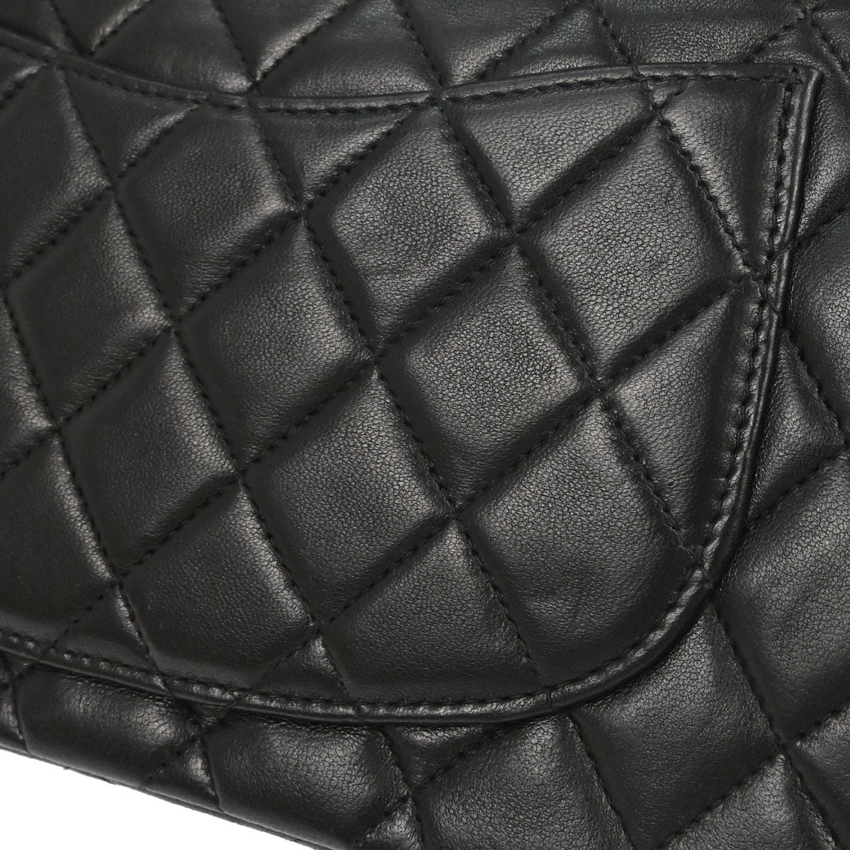 Chanel Black Lambskin Small Classic Double Flap Shoulder Bag