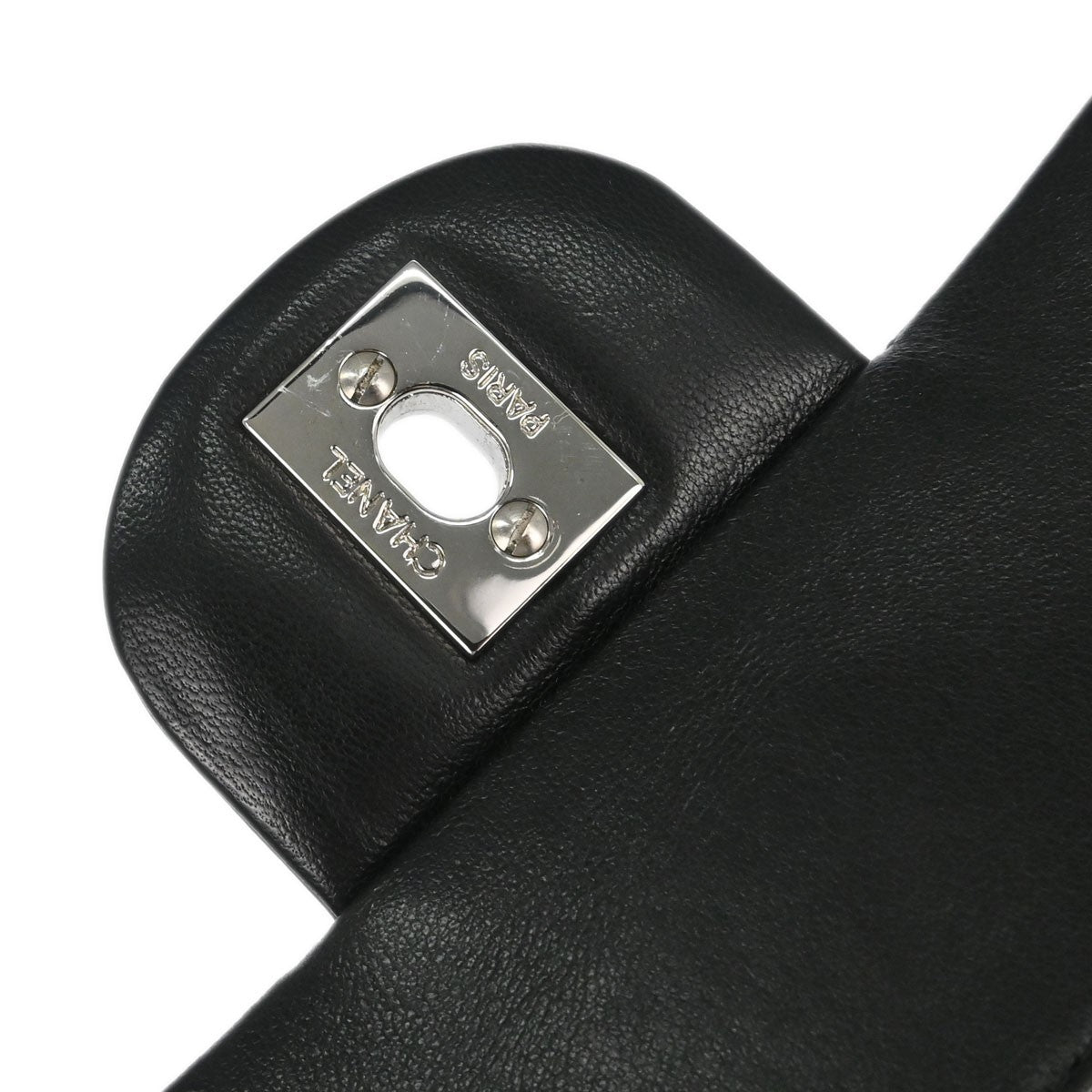 Chanel Black Lambskin Small Classic Double Flap Shoulder Bag