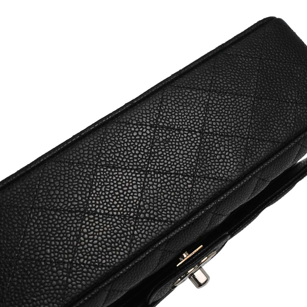 Chanel Black Calfskin Medium Classic Double Flap Shoulder Bag