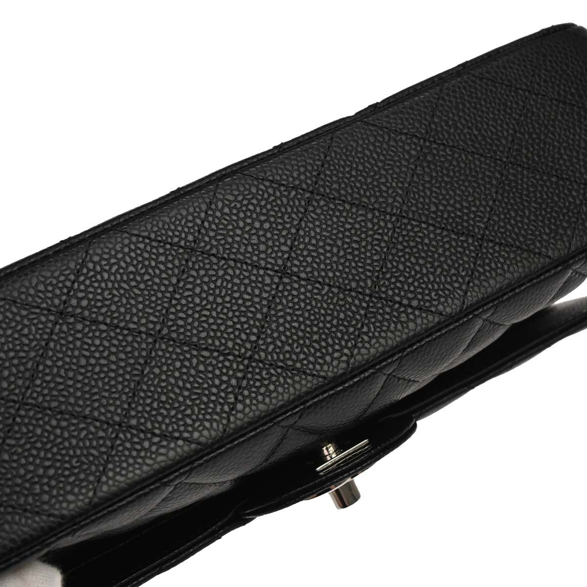 Chanel Black Calfskin Medium Classic Double Flap Shoulder Bag
