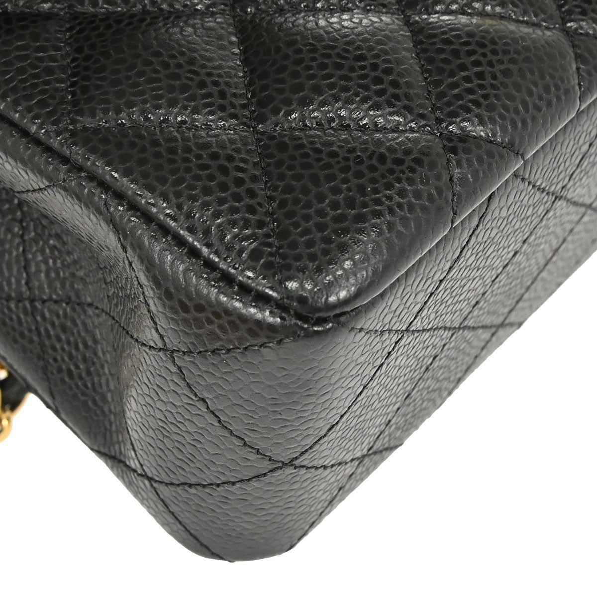 Chanel Black Calfskin Small Classic Double Flap Shoulder Bag