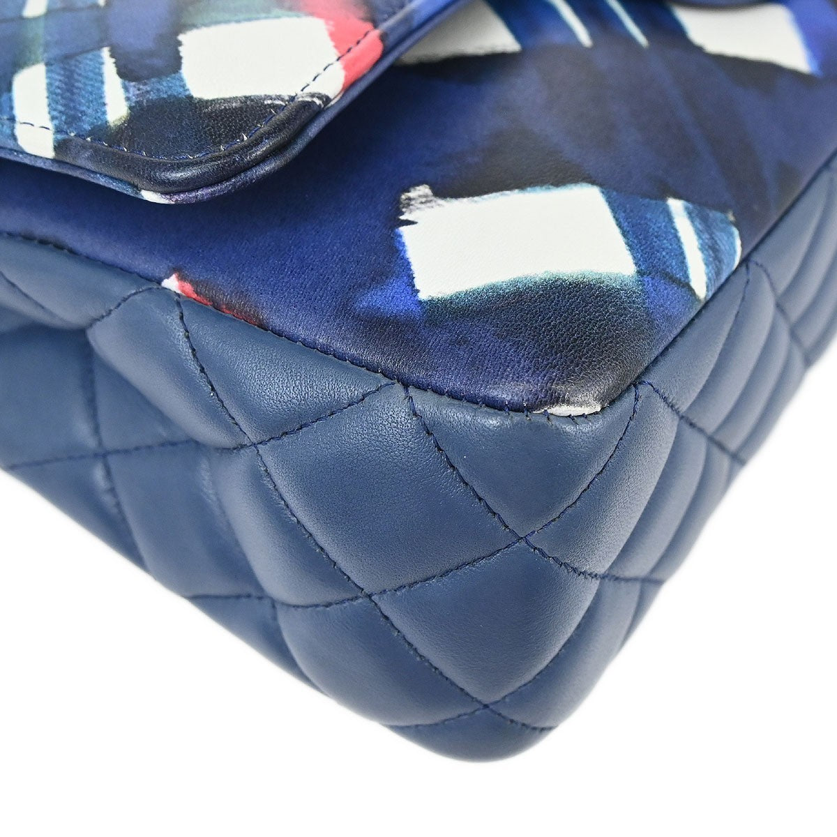 Chanel Navy Lambskin Airline Medium Classic Double Flap Shoulder Bag