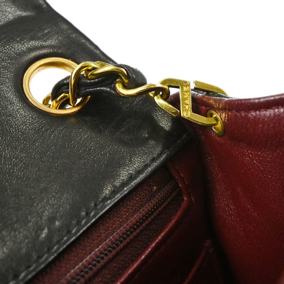 Chanel Black Lambskin Mini Classic Square Flap 17 Shoulder Bag
