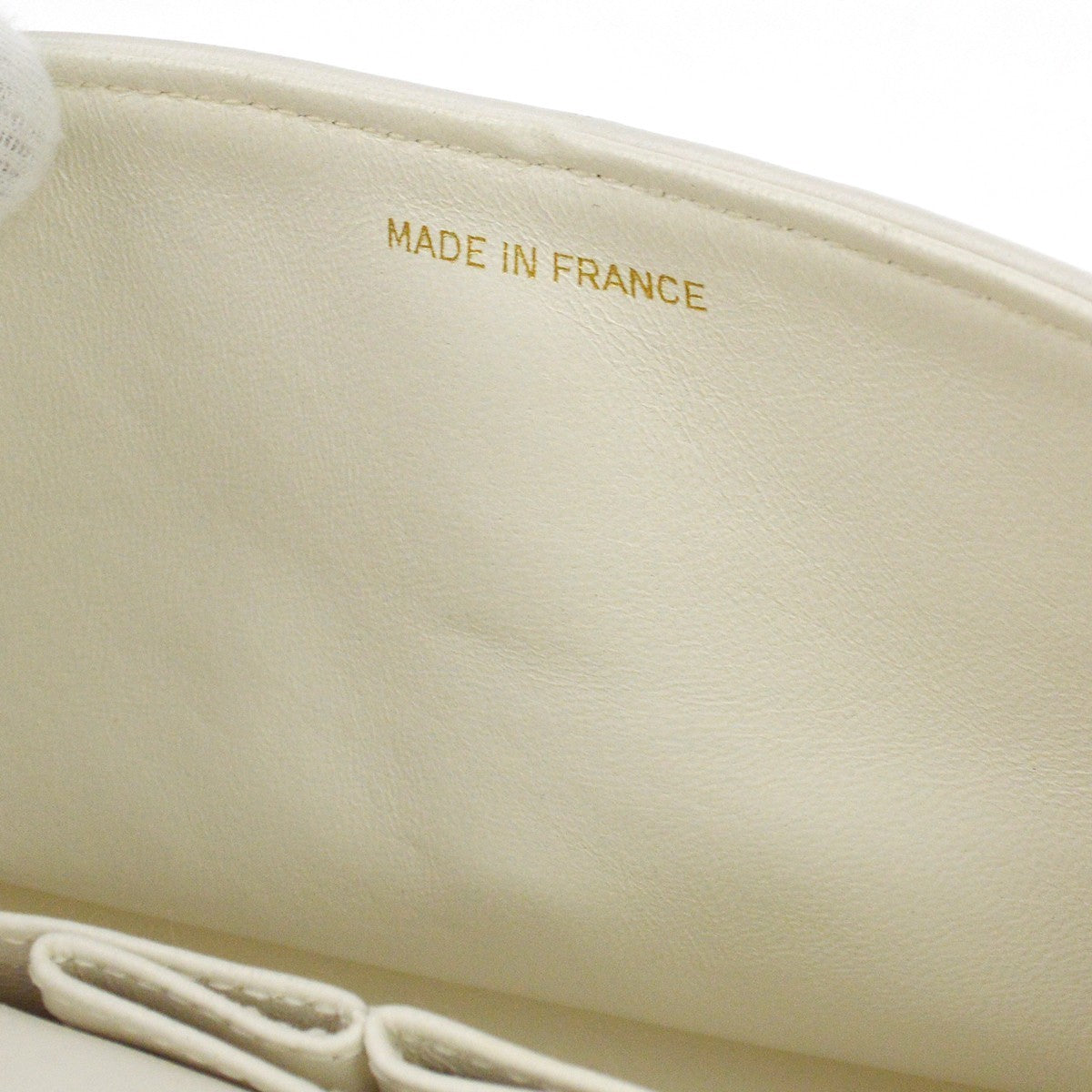Chanel White Lambskin Small Classic Double Flap Shoulder Bag