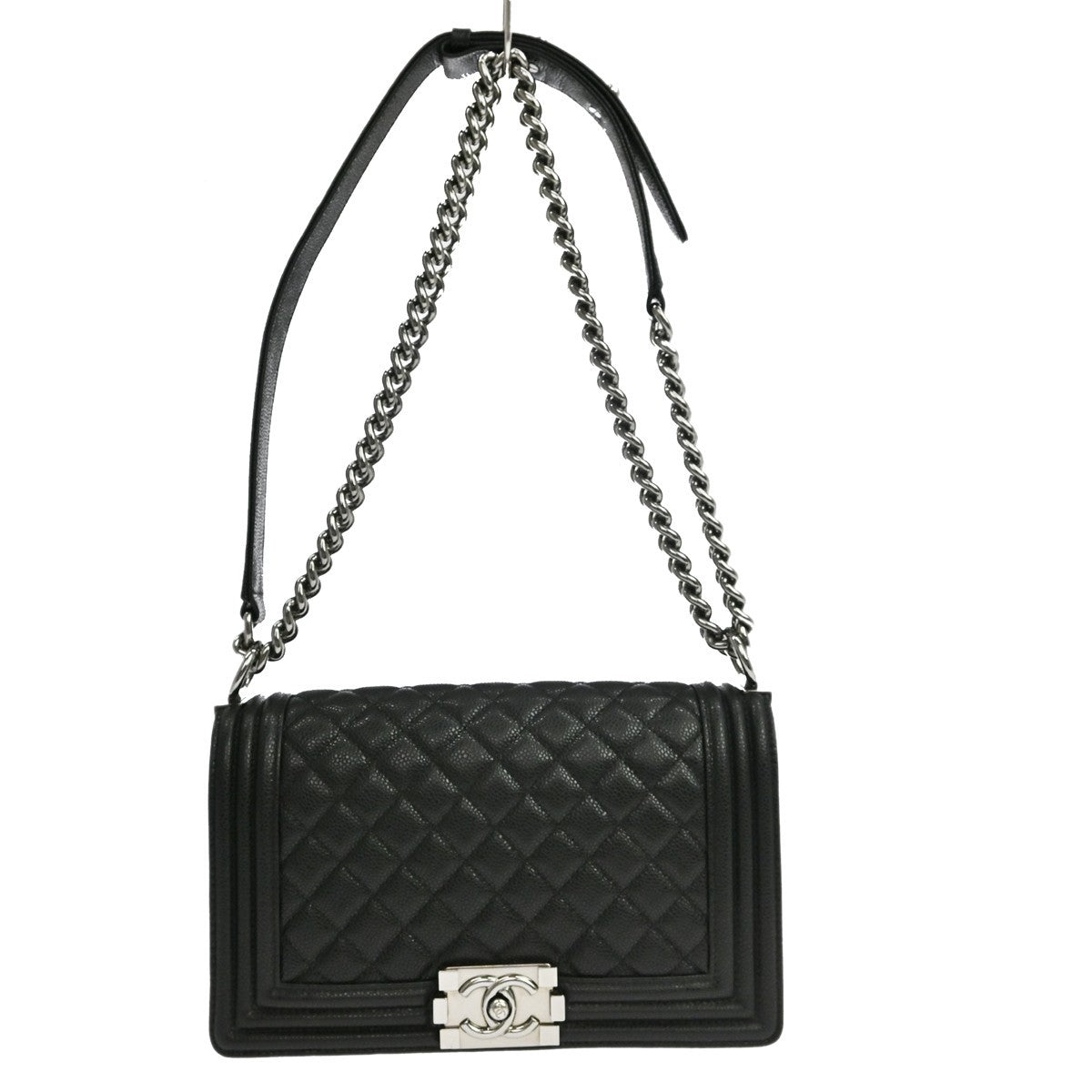Chanel Boy Black Calfskin Medium Shoulder Bag