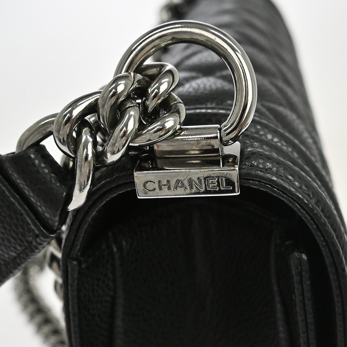 Chanel Boy Black Calfskin Medium Shoulder Bag