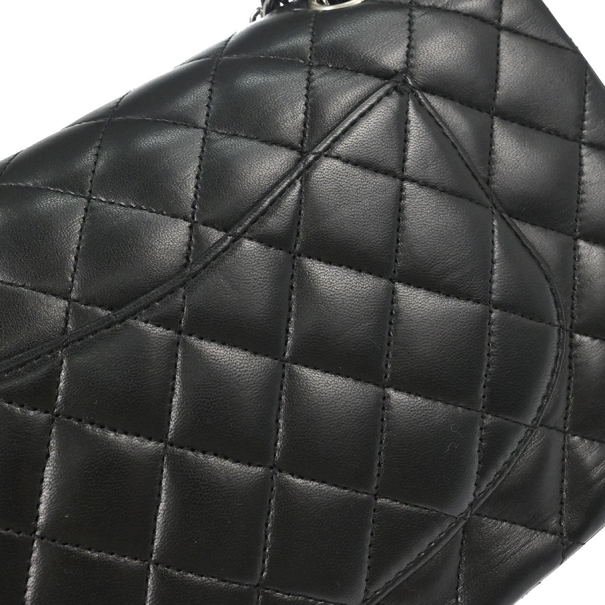 Chanel Black Lambskin Medium Classic Double Flap Shoulder Bag