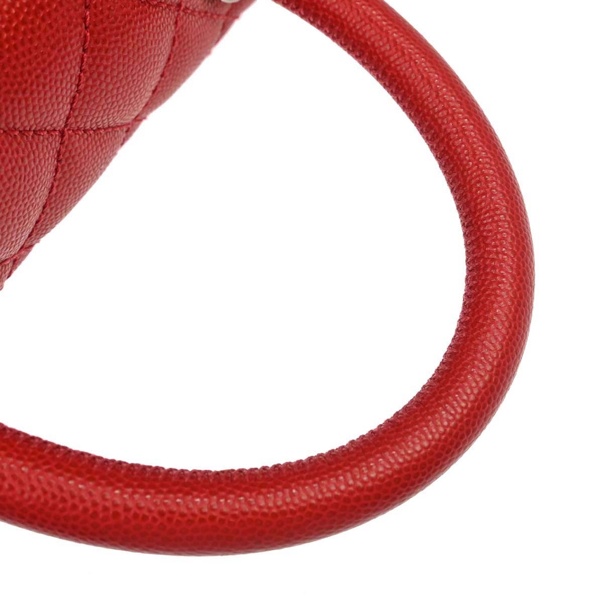 Chanel Red Calfskin Coco Handle 2way Handbag
