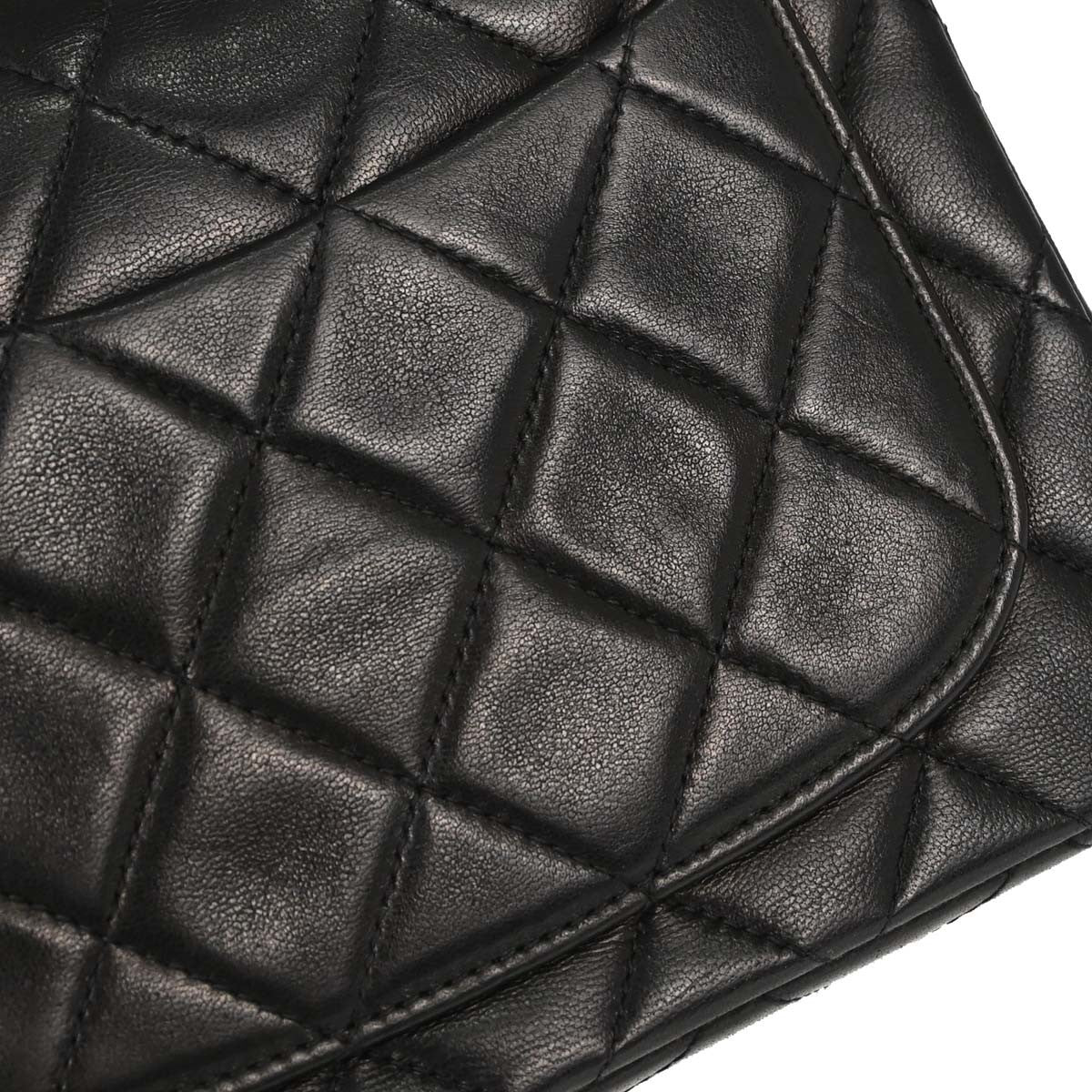 Chanel Black Lambskin Mini Classic Square Flap 17 Shoulder Bag