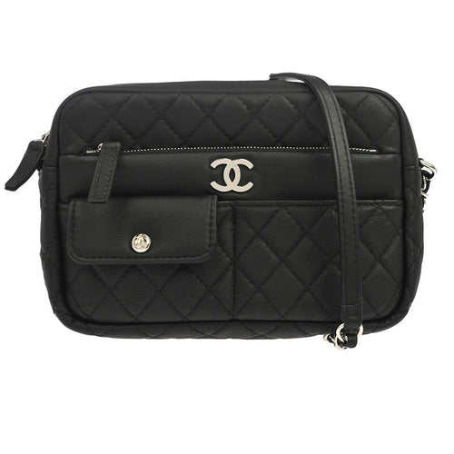 Chanel Black Lambskin Ultra Pocket Camera Bag