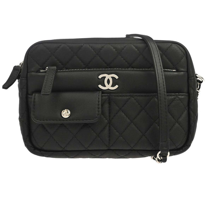 Chanel Black Lambskin Ultra Pocket Camera Bag