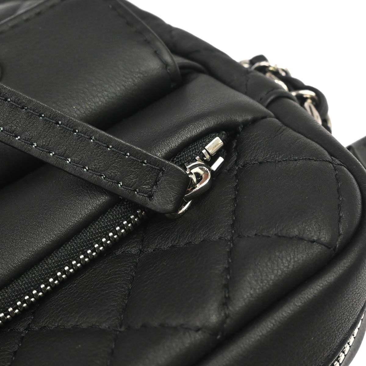 Chanel Black Lambskin Ultra Pocket Camera Bag