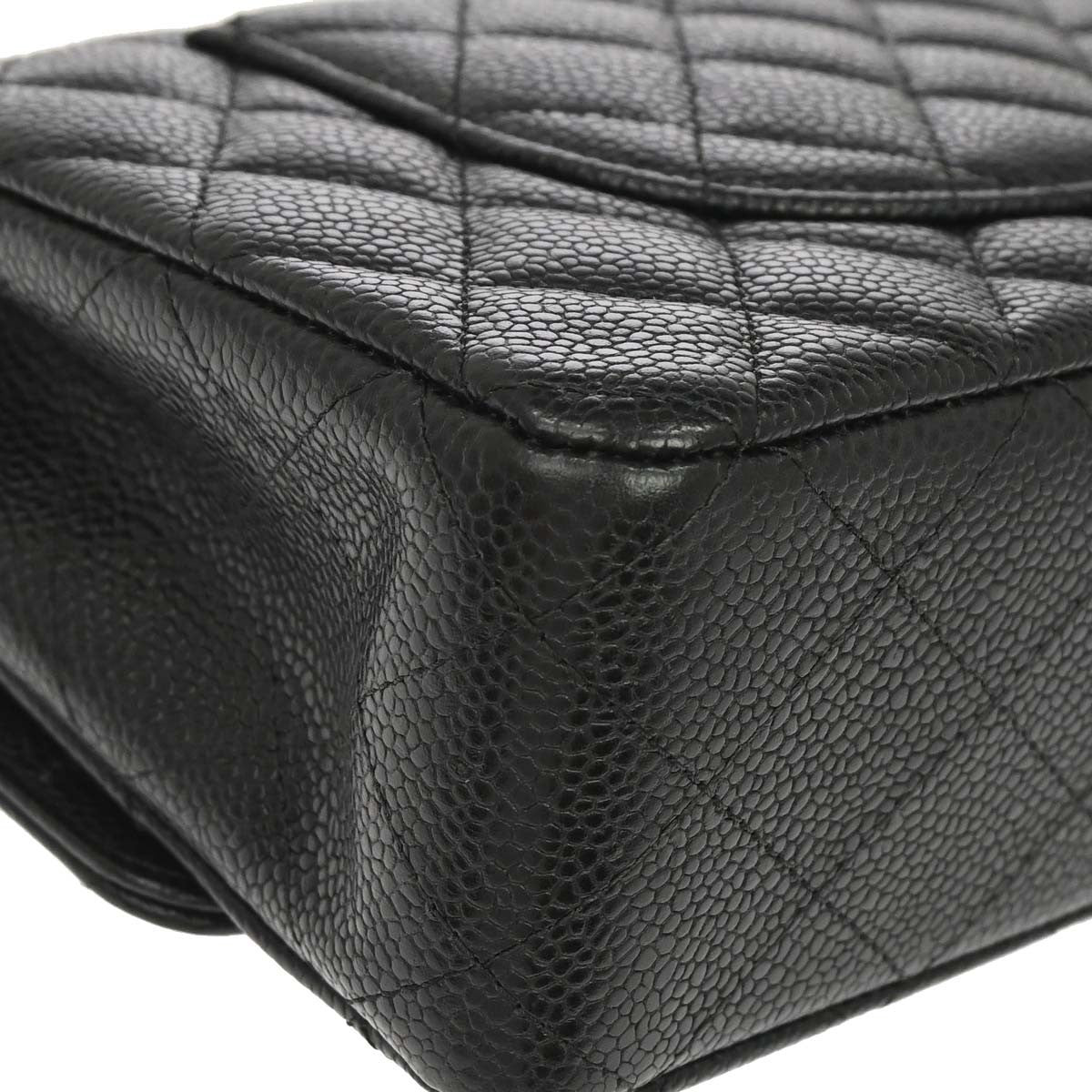 Chanel Black Calfskin Medium Classic Double Flap Shoulder Bag