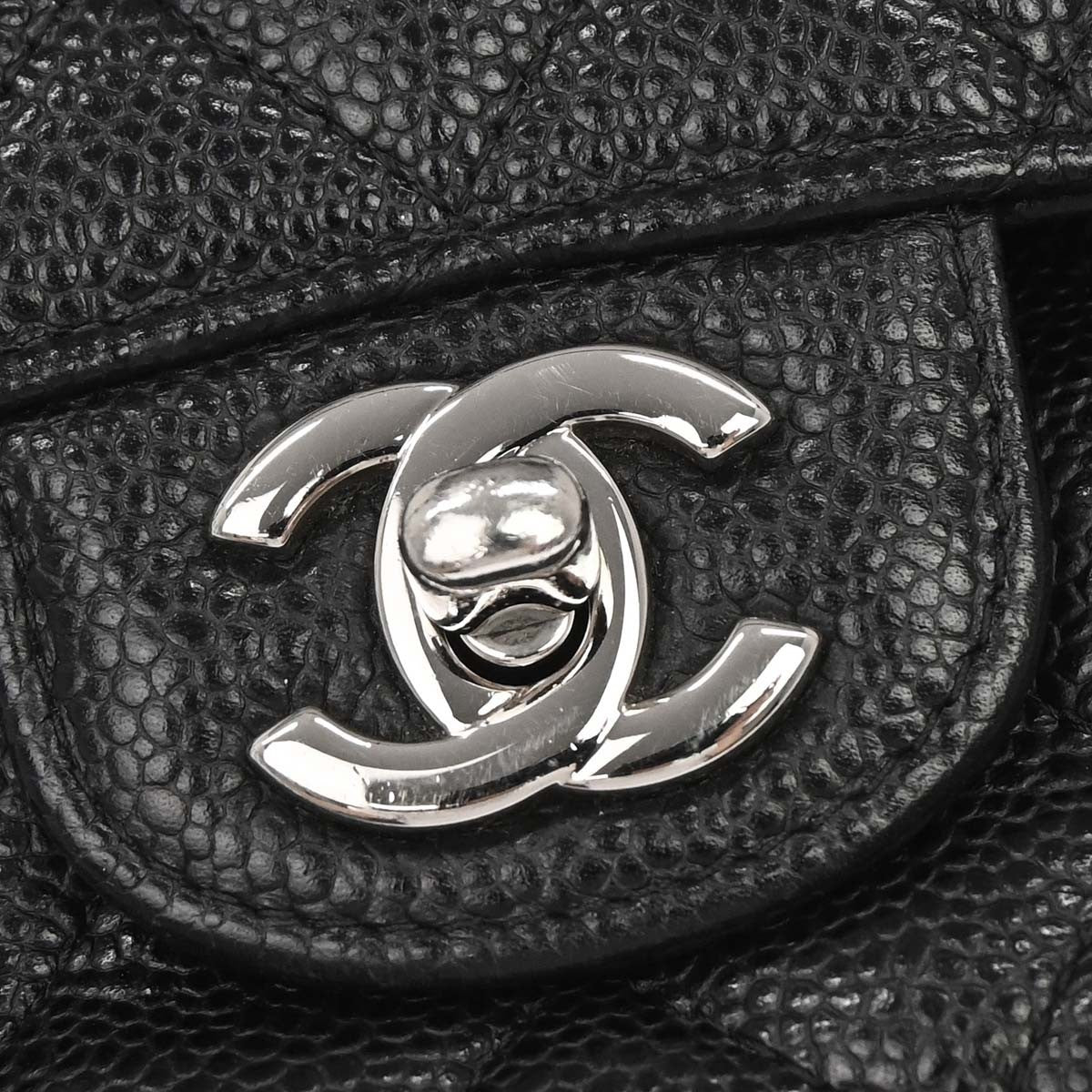 Chanel Black Calfskin Medium Classic Double Flap Shoulder Bag