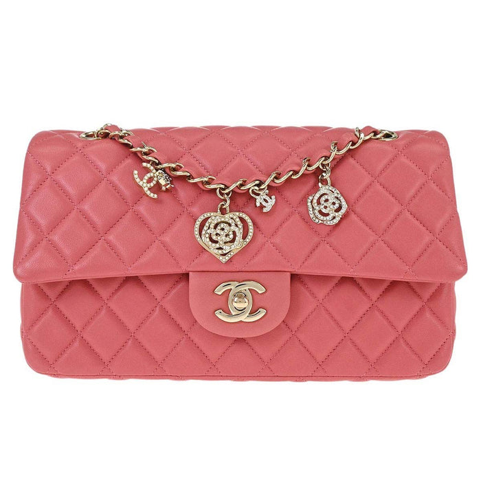 Chanel Pink Lambskin Valentine Shoulder Bag