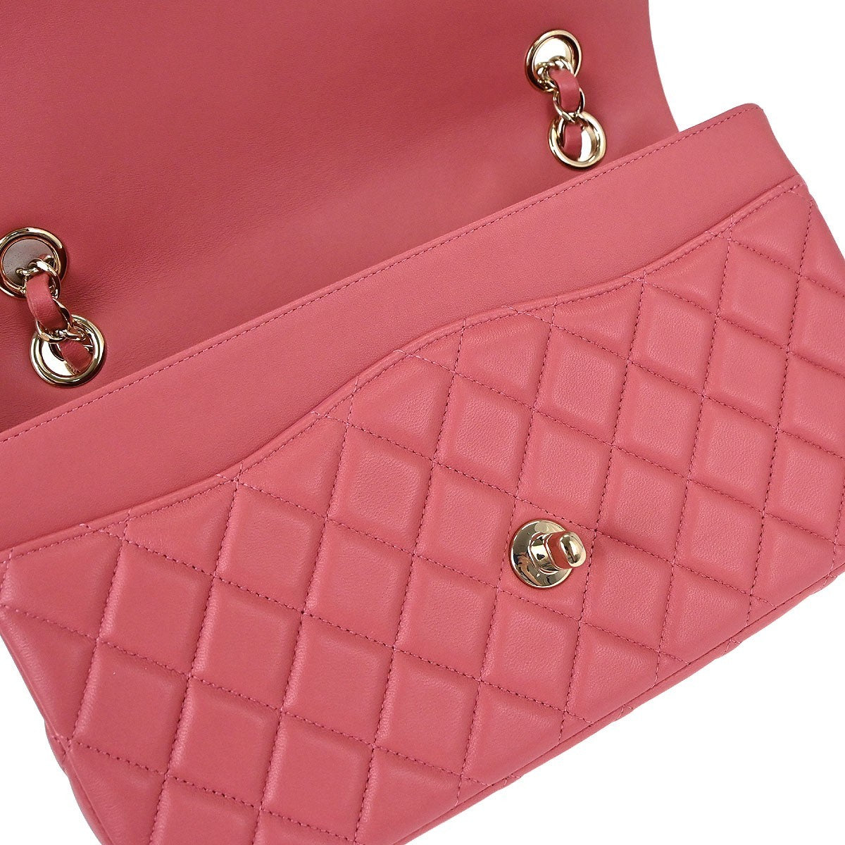 Chanel Pink Lambskin Valentine Shoulder Bag