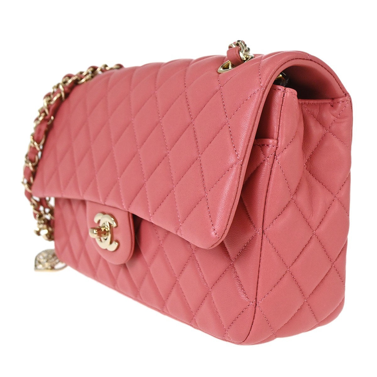Chanel Pink Lambskin Valentine Shoulder Bag