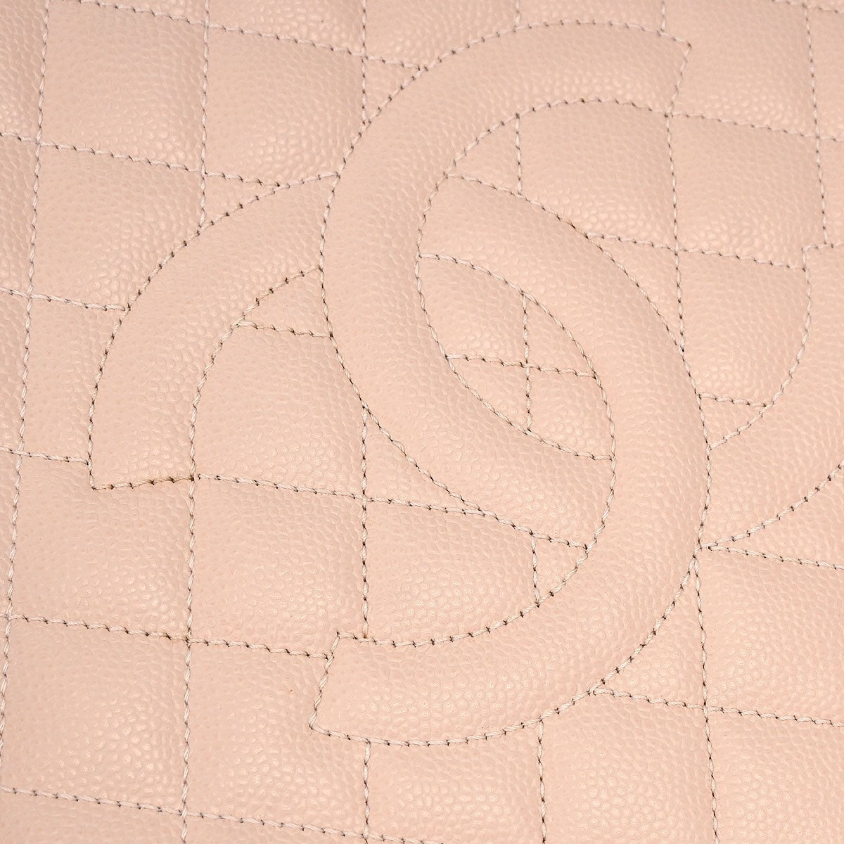 Chanel Light Pink Calfskin Grand Shopping Tote GST Chain Handbag