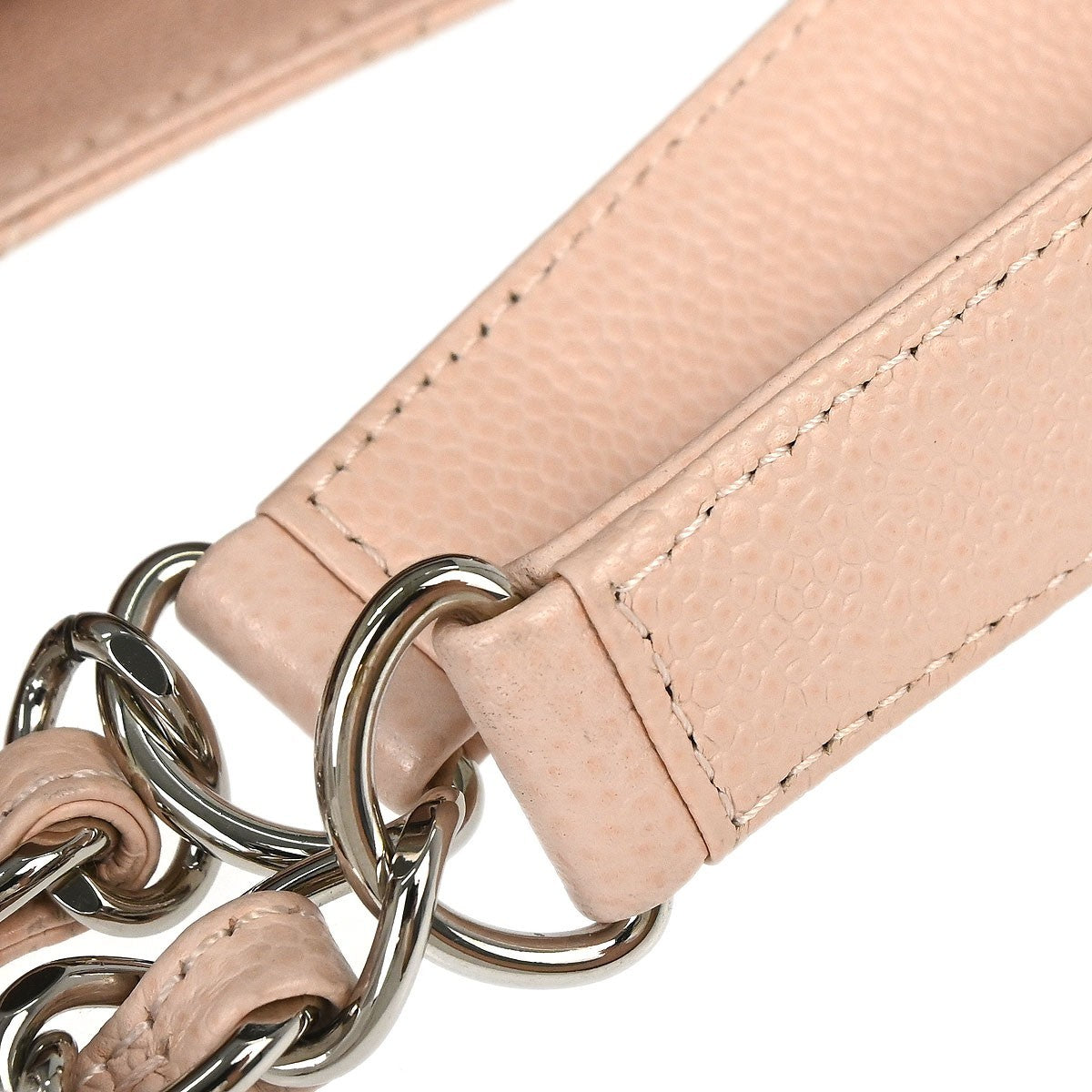 Chanel Light Pink Calfskin Grand Shopping Tote GST Chain Handbag