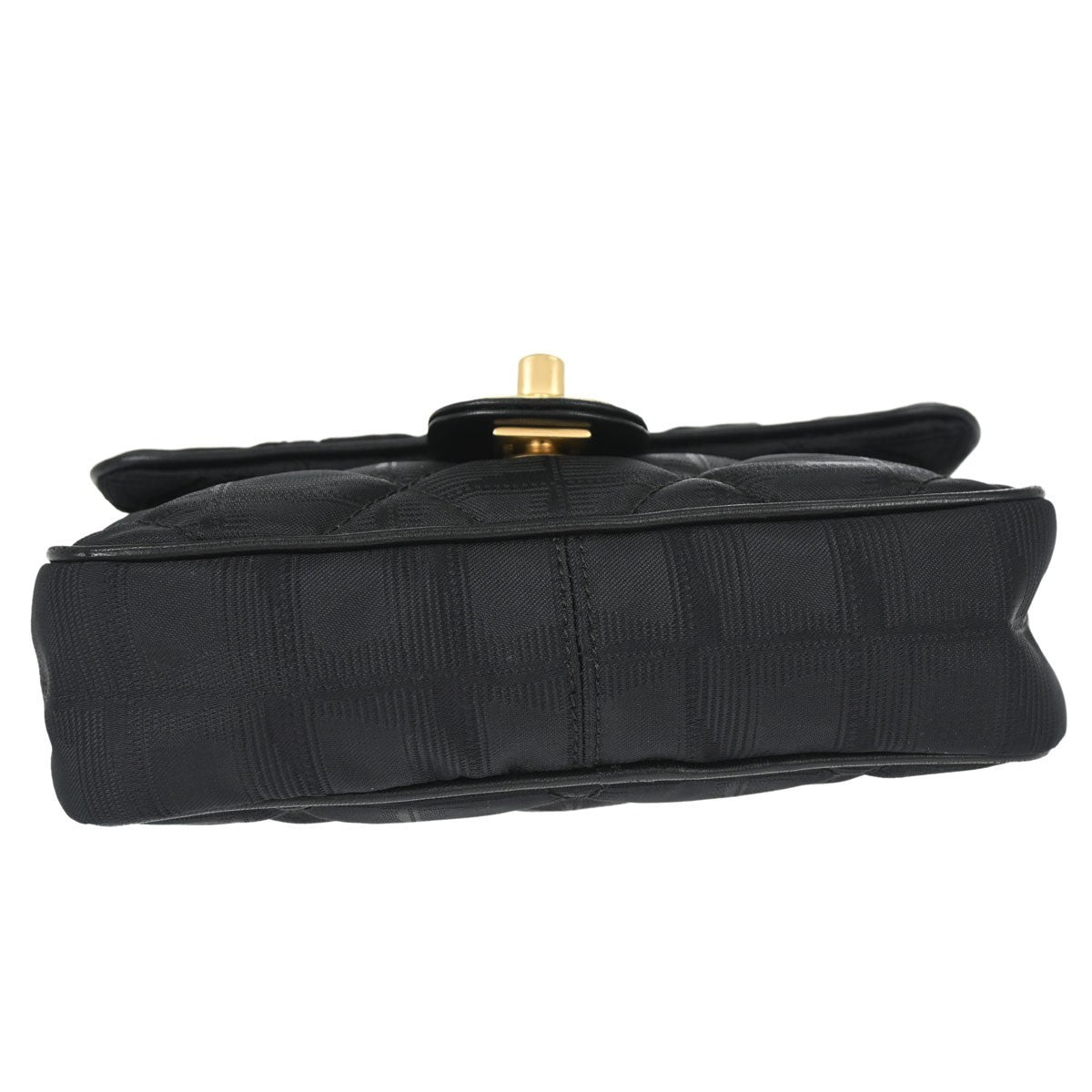 Chanel Black Nylon Jacquard Travel Mini Classic Single Flap Handbag