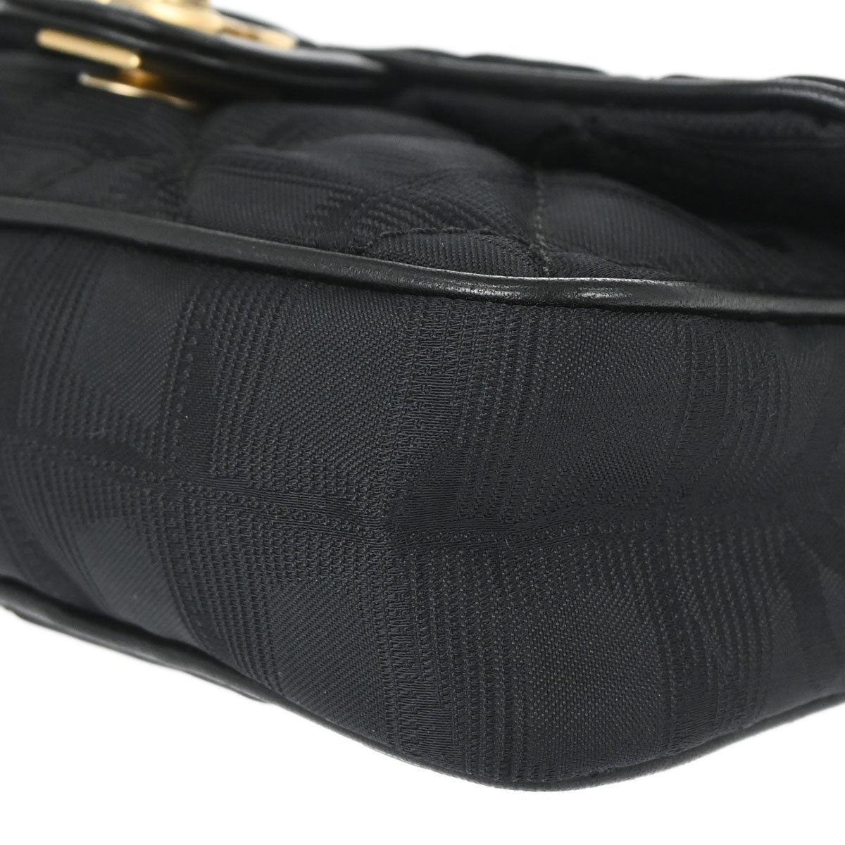 Chanel Black Nylon Jacquard Travel Mini Classic Single Flap Handbag