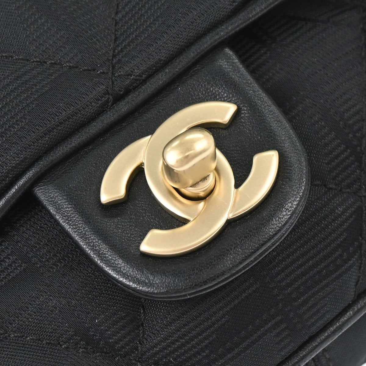 Chanel Black Nylon Jacquard Travel Mini Classic Single Flap Handbag