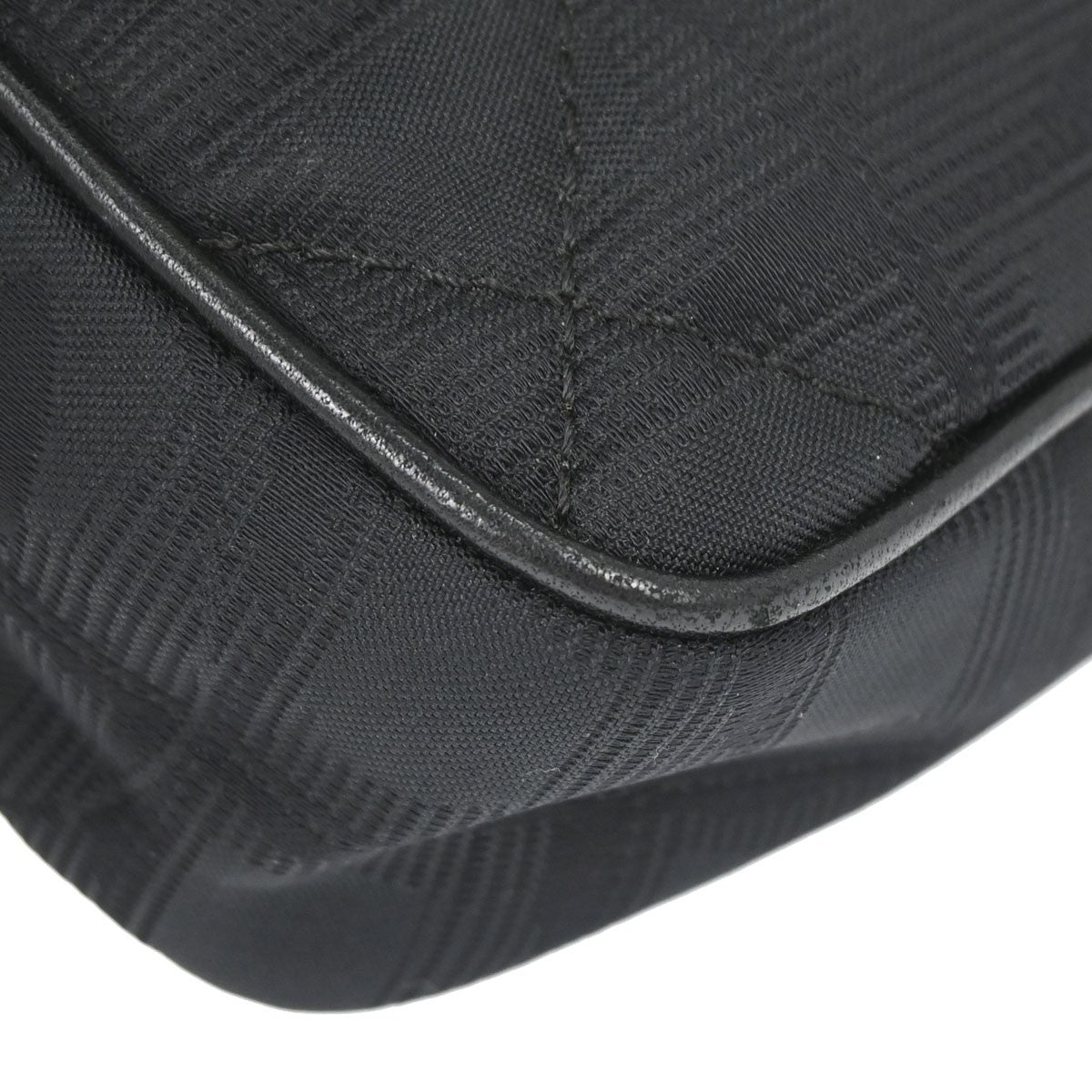 Chanel Black Nylon Jacquard Travel Mini Classic Single Flap Handbag