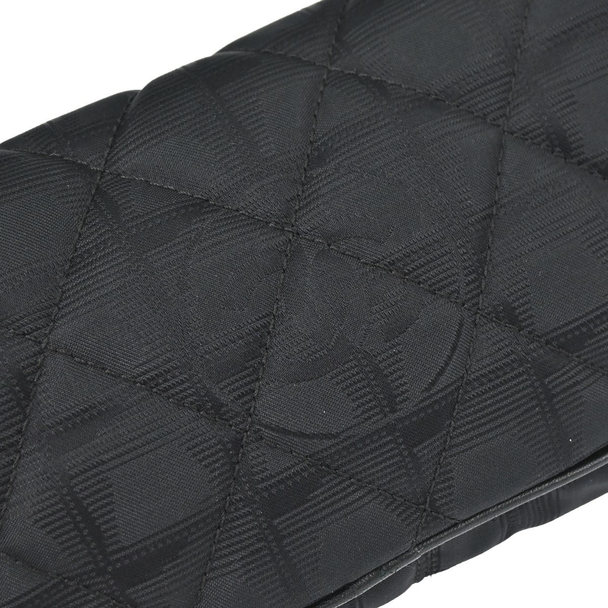 Chanel Black Nylon Jacquard Travel Mini Classic Single Flap Handbag