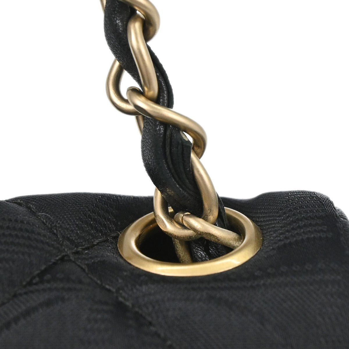 Chanel Black Nylon Jacquard Travel Mini Classic Single Flap Handbag