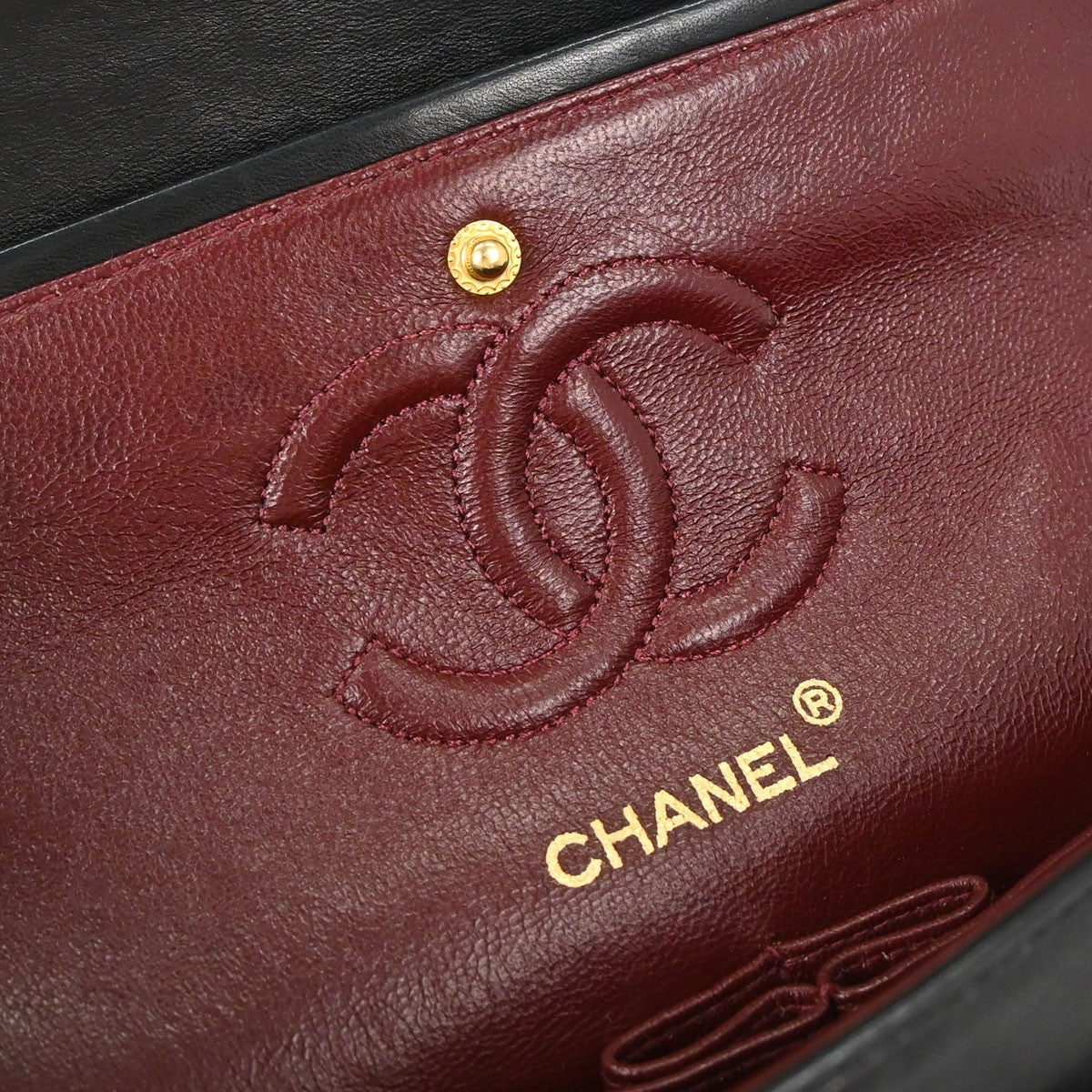 Chanel Black Lambskin Small Classic Double Flap Shoulder Bag