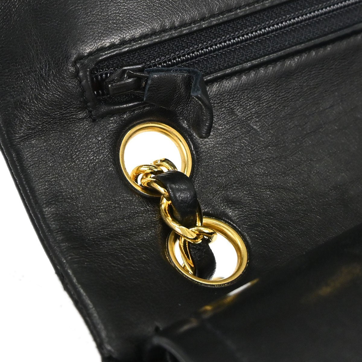 Chanel Black Lambskin Small Classic Double Flap Shoulder Bag