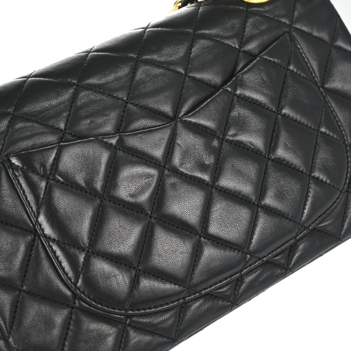 Chanel Black Lambskin Small Classic Double Flap Shoulder Bag