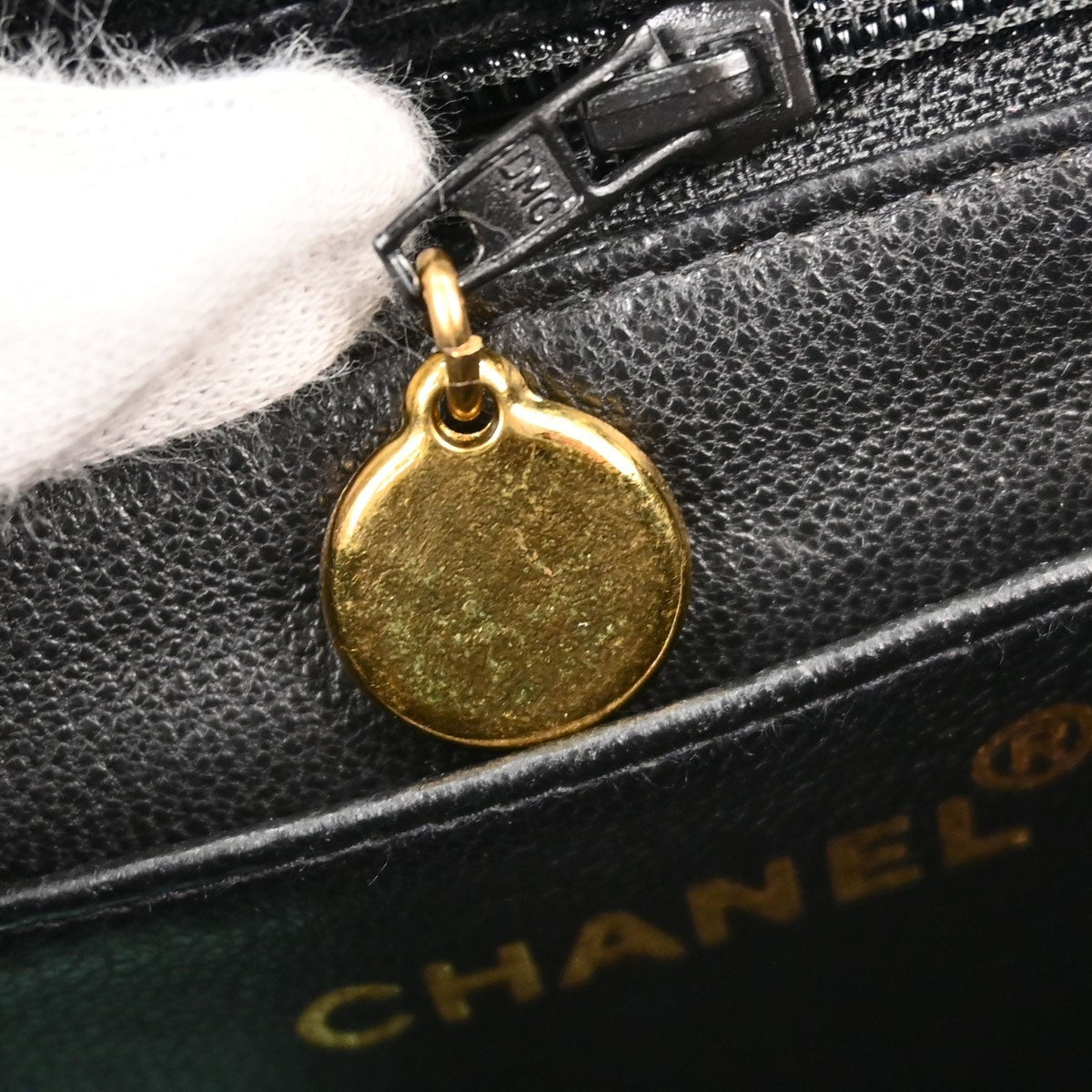 Chanel Black Velvet Mini Classic Square Flap 17 Shoulder Bag