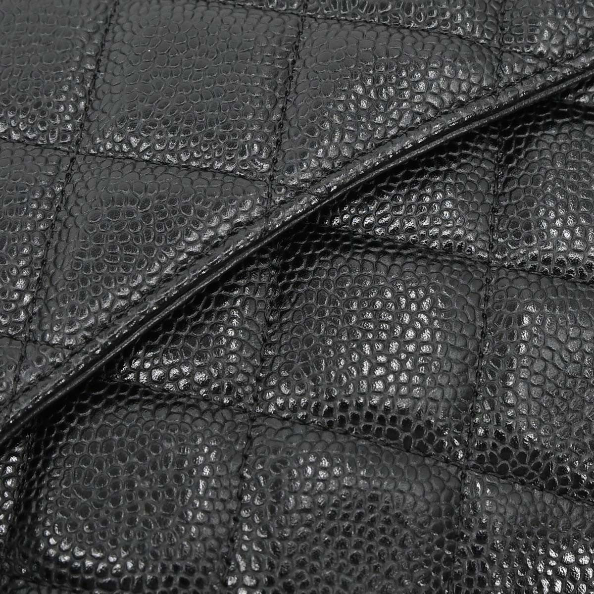 Chanel Black Calfskin Jumbo Classic Flap Shoulder Bag