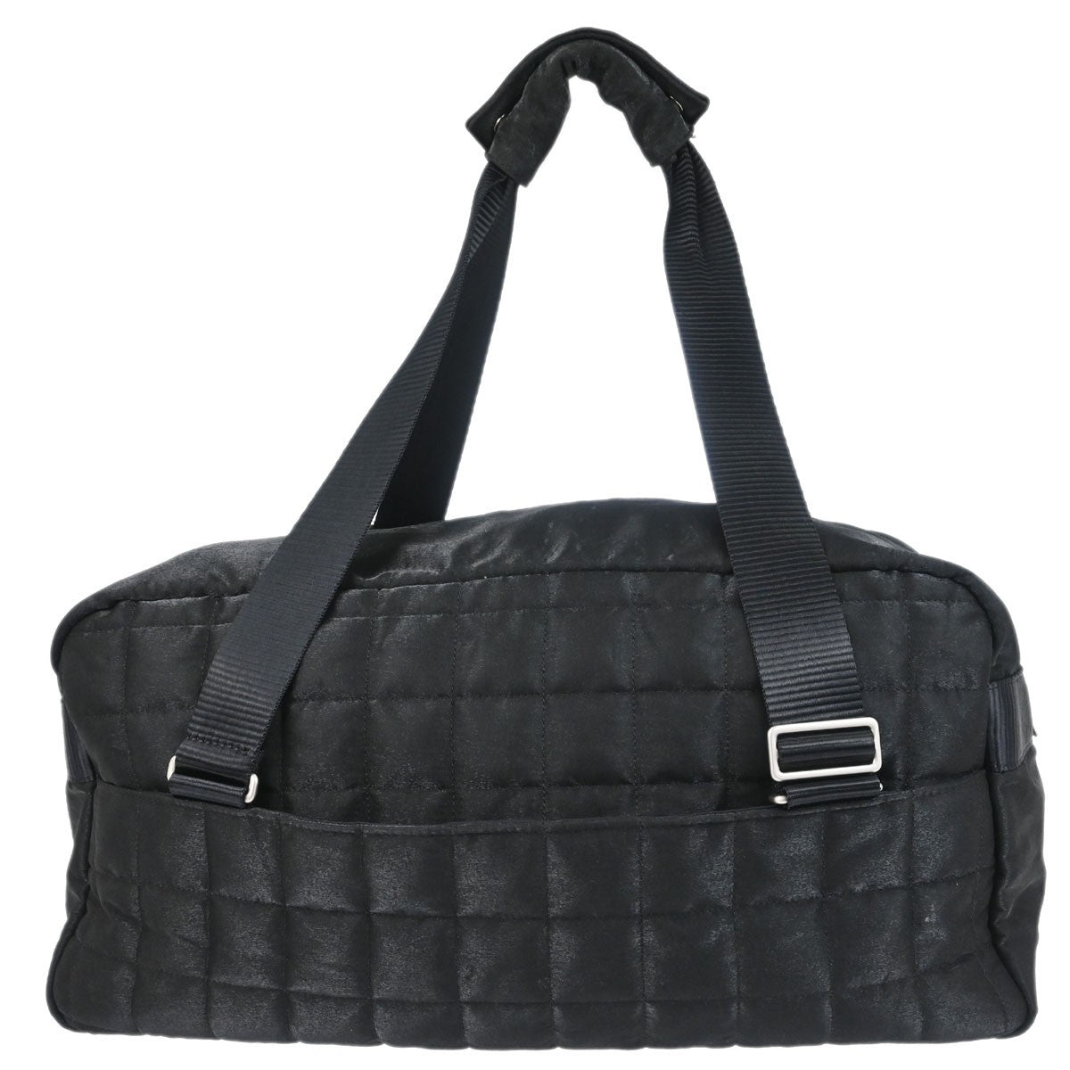 Chanel Black Nylon Choco Bar Sport Line Duffle Handbag