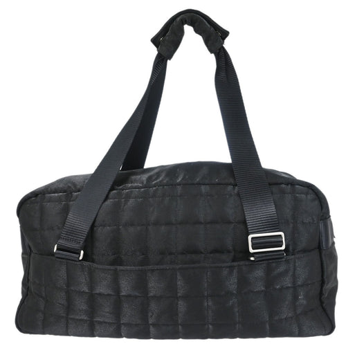 Chanel Black Nylon Choco Bar Sport Line Duffle Handbag