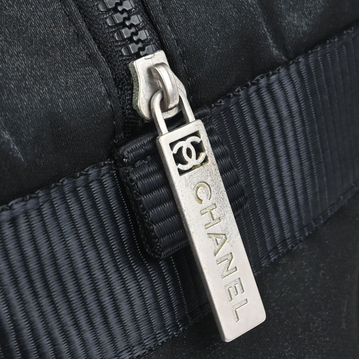 Chanel Black Nylon Choco Bar Sport Line Duffle Handbag