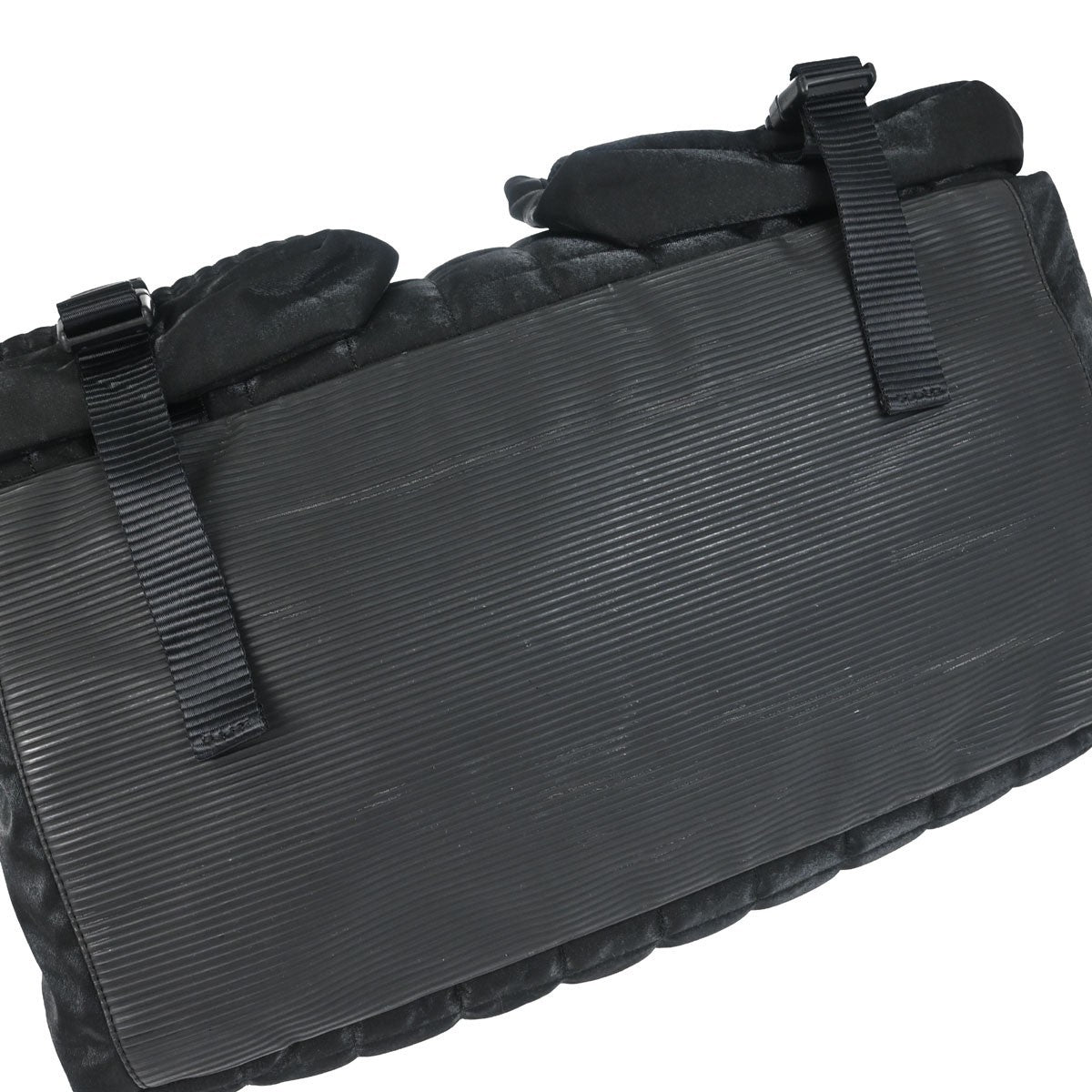 Chanel Black Nylon Choco Bar Sport Line Duffle Handbag