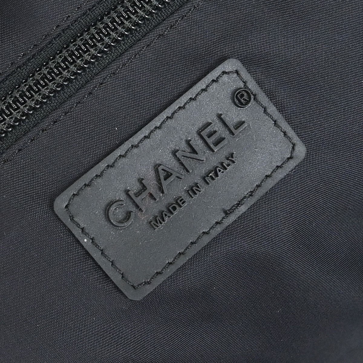 Chanel Black Nylon Choco Bar Sport Line Duffle Handbag