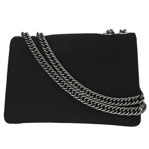 Chanel Black Canvas Classic Single Flap Shoulder Bag