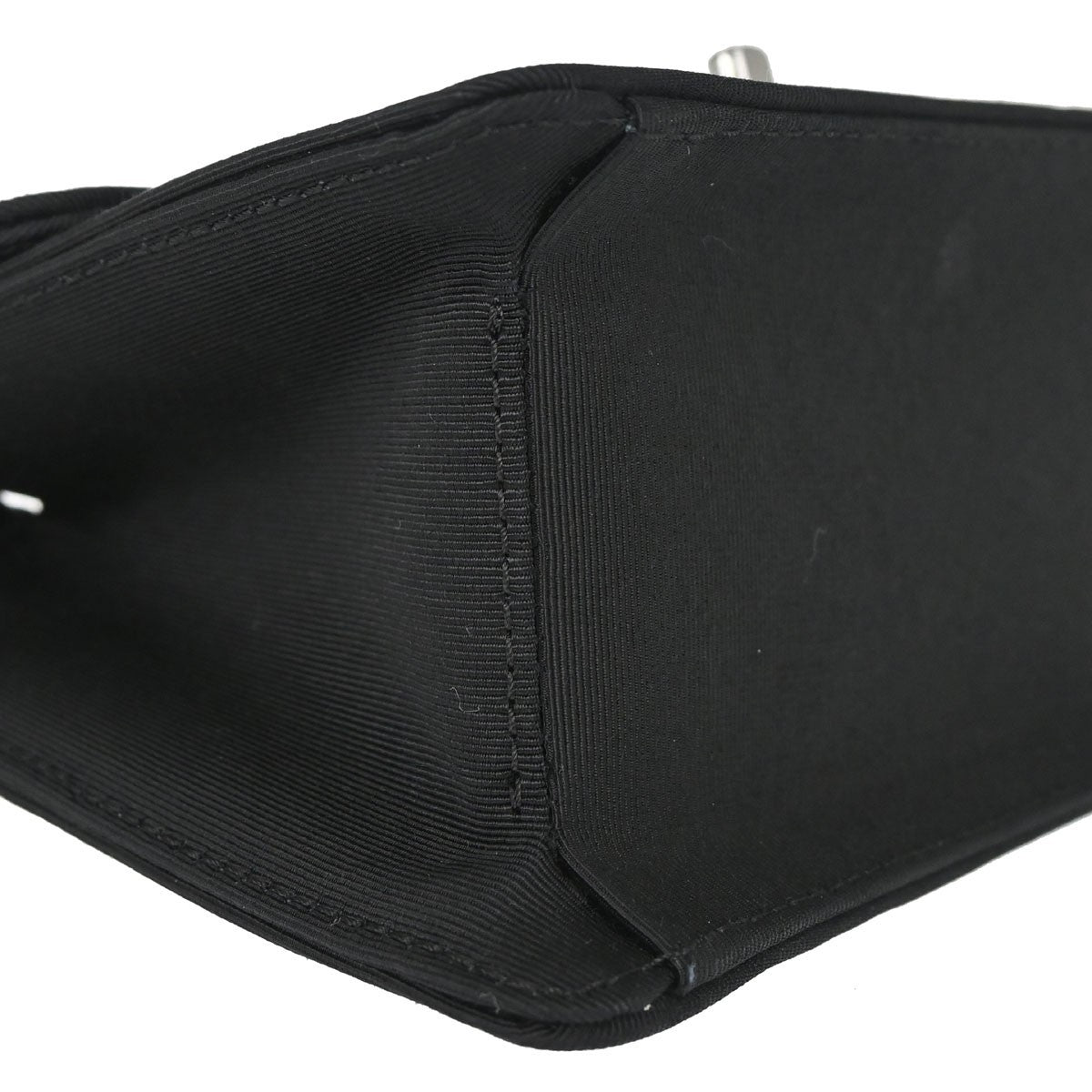 Chanel Black Canvas Classic Single Flap Shoulder Bag