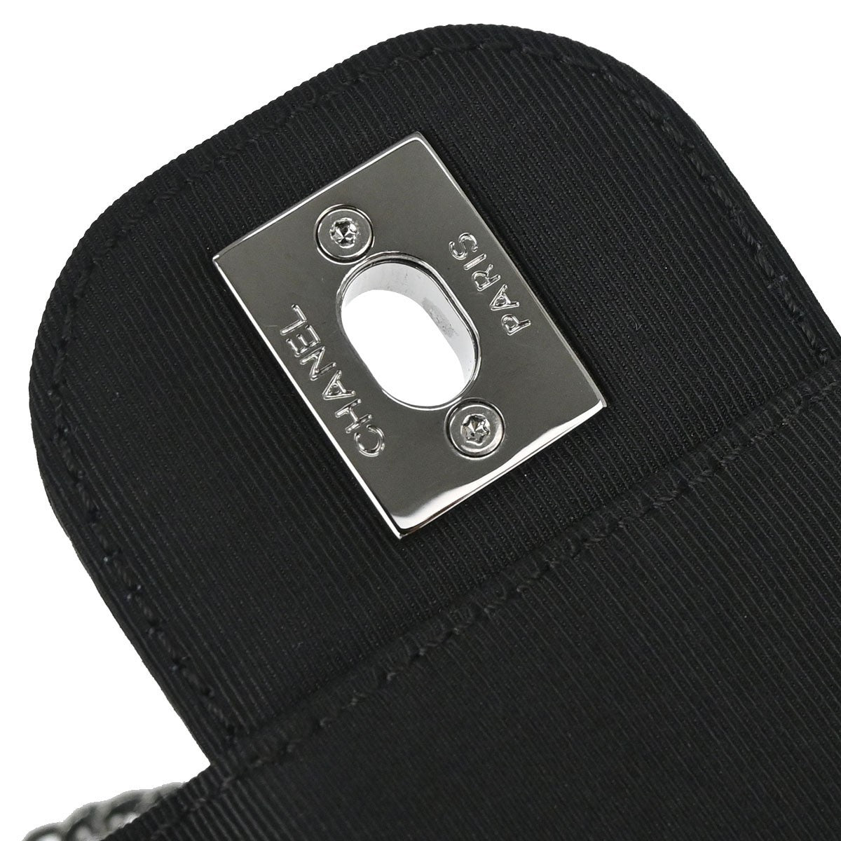 Chanel Black Canvas Classic Single Flap Shoulder Bag