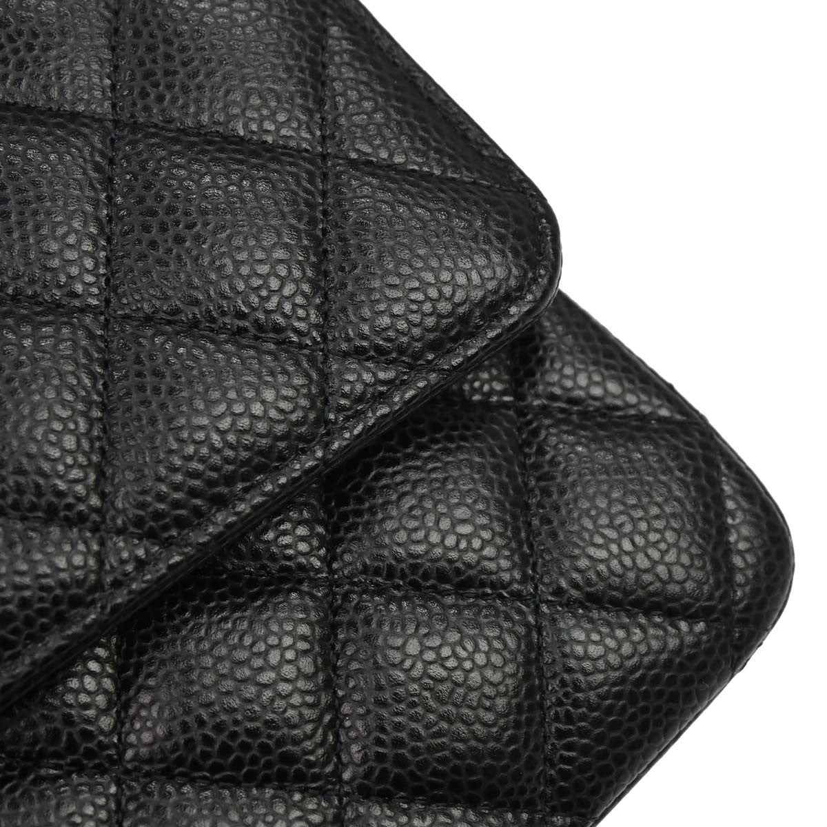 Chanel Black Calfskin Medium Classic Double Flap Shoulder Bag