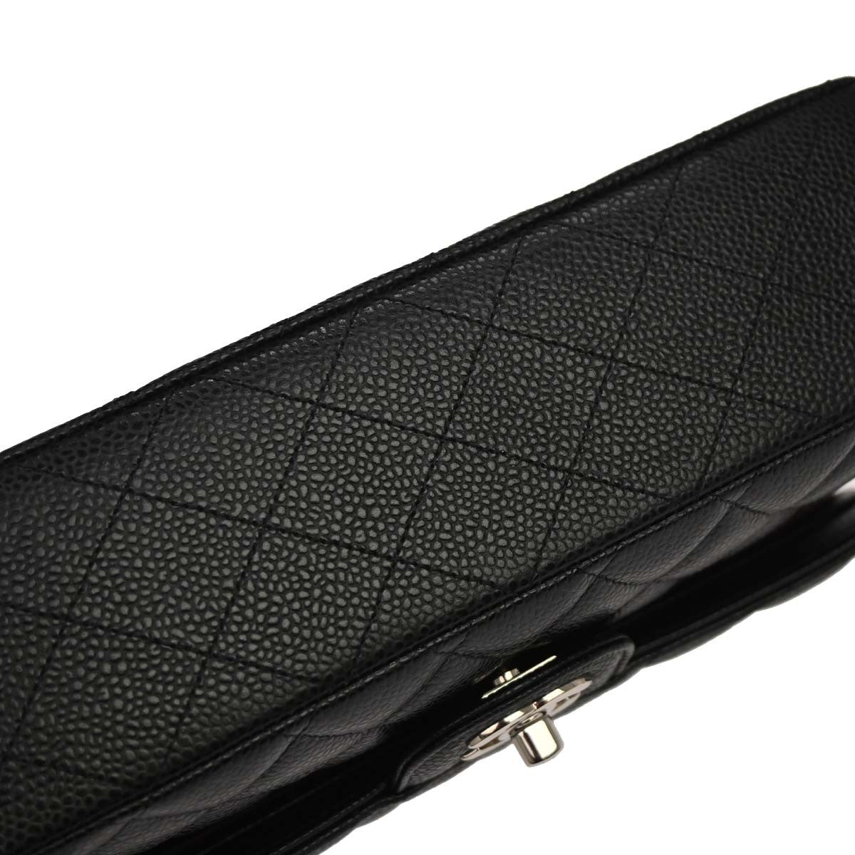 Chanel Black Calfskin Medium Classic Double Flap Shoulder Bag