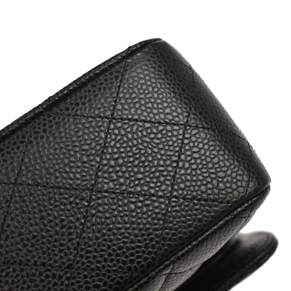 Chanel Black Calfskin Medium Classic Double Flap Shoulder Bag