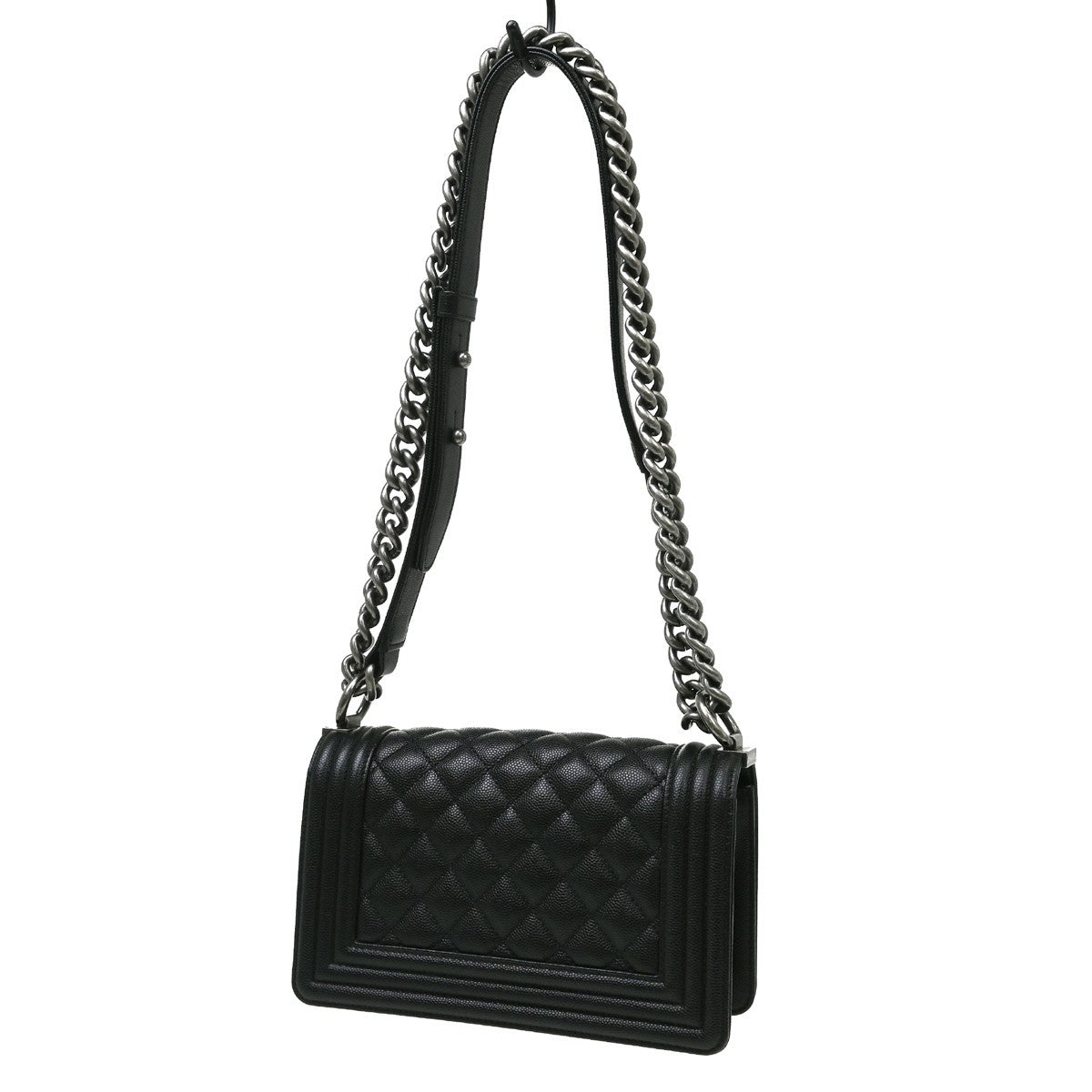 Chanel Boy Black Calfskin Small Chain Shoulder Bag