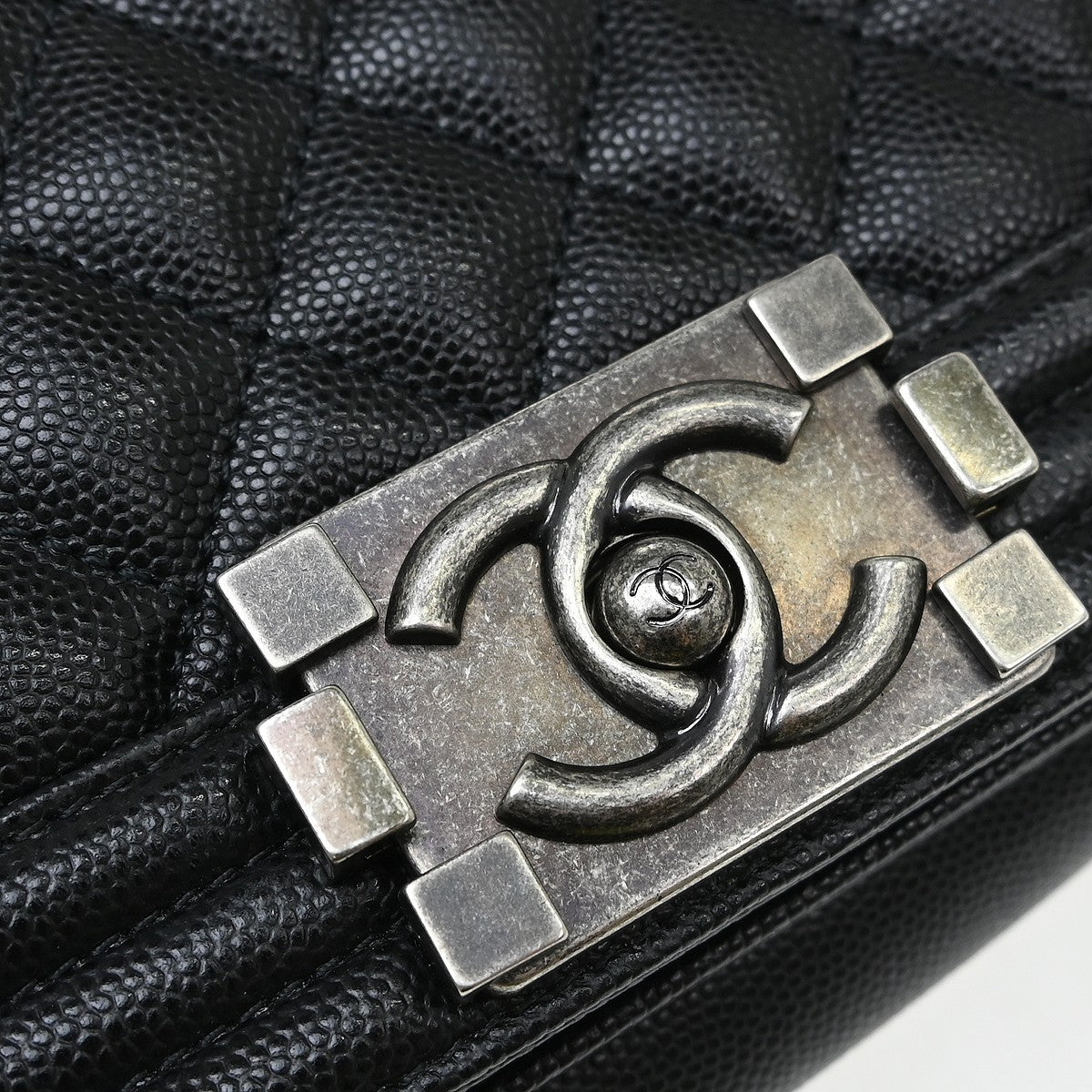 Chanel Boy Black Calfskin Small Chain Shoulder Bag