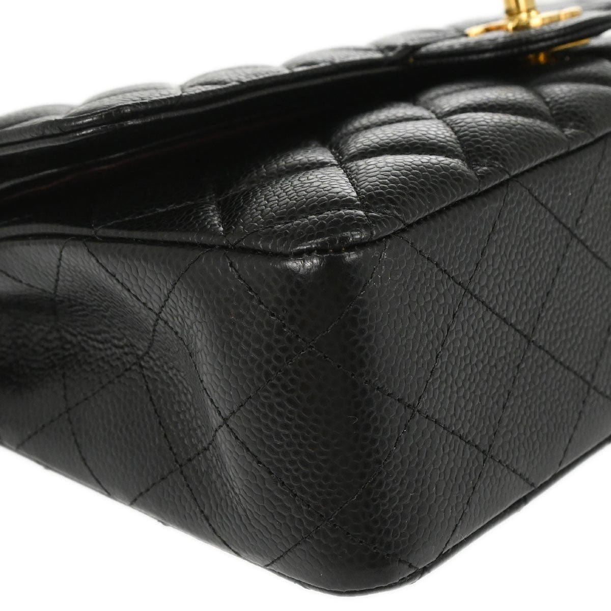 Chanel Black Calfskin Medium Classic Double Flap Shoulder Bag