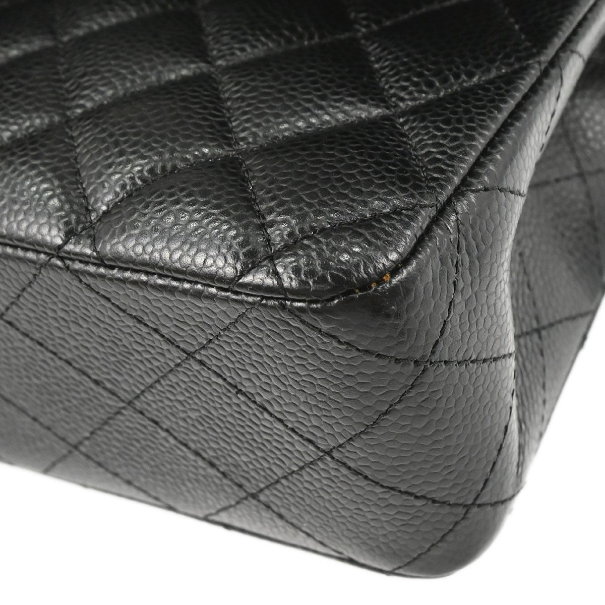 Chanel Black Calfskin Medium Classic Double Flap Shoulder Bag